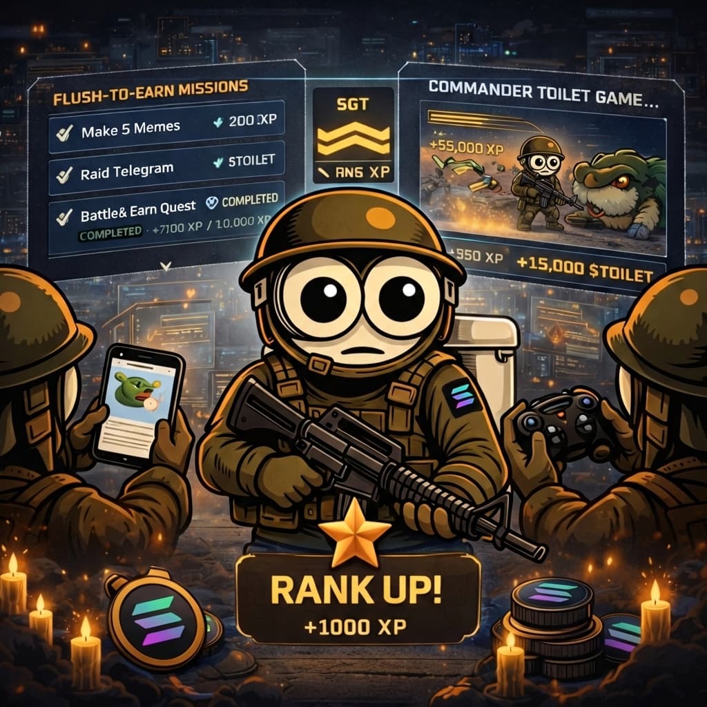 Our Mission - Flush-To-Earn, XP, ranks, Commander Toilet